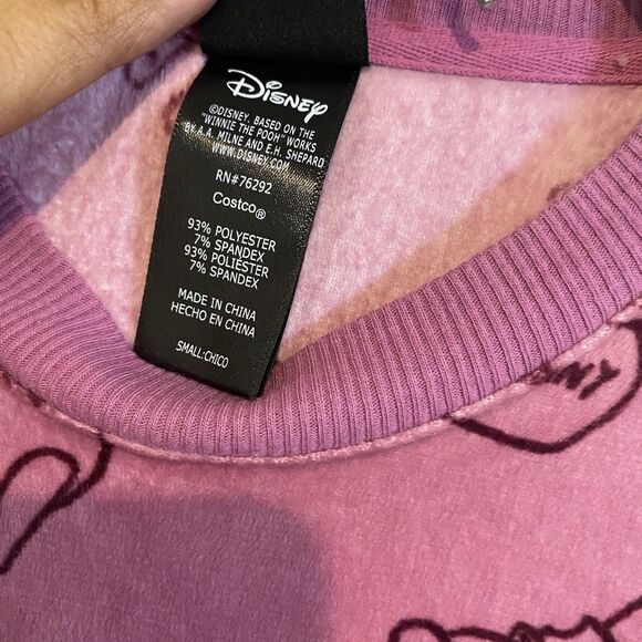 Disney Winnie the Pooh PJs two piece, pink velvety soft cozy Womens Small - Picture 6 of 11